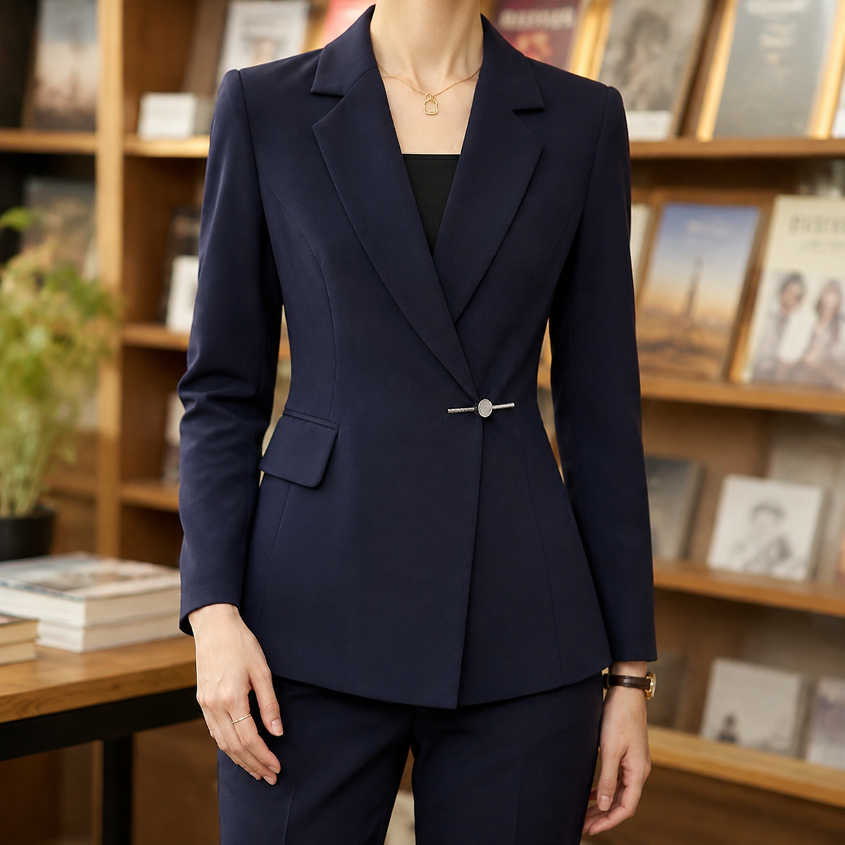 Elegant Tailored Wrap Blazer