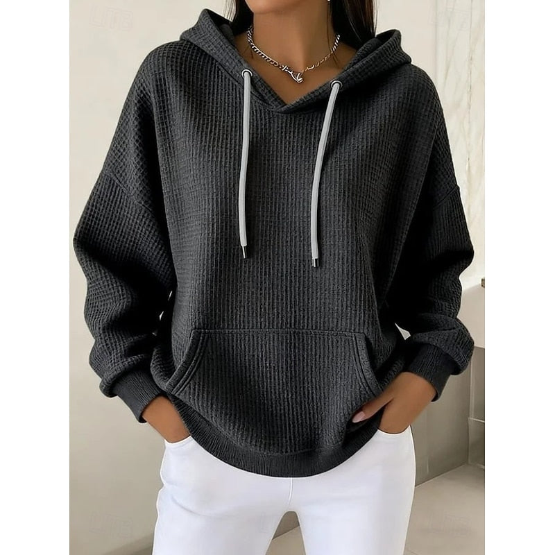 Women’s Oversized Hooded Sweatshirt with Drawstring