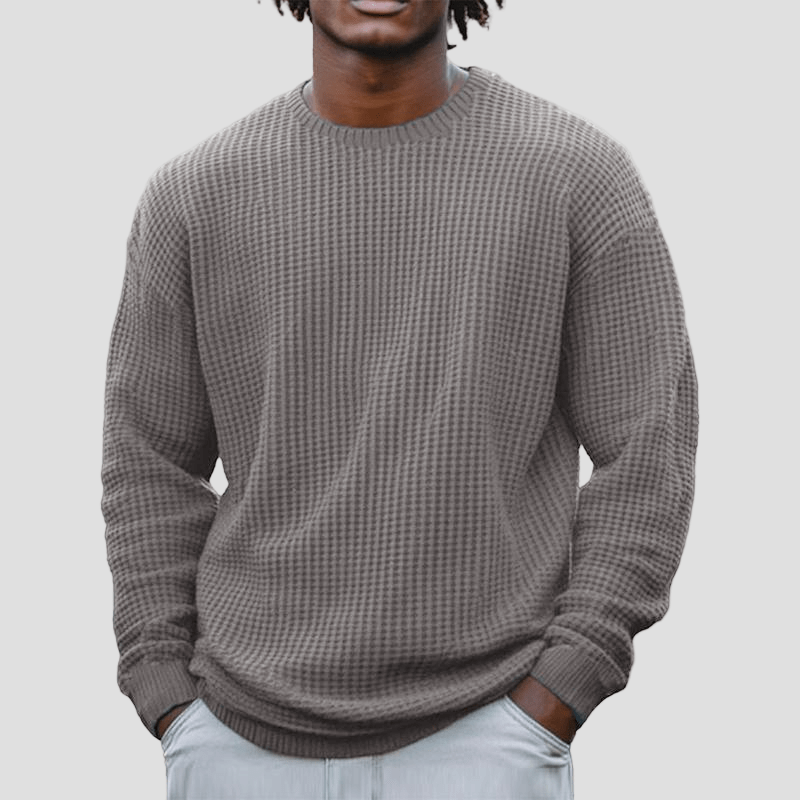 Hayden Mens Crewneck Sweater Waffle