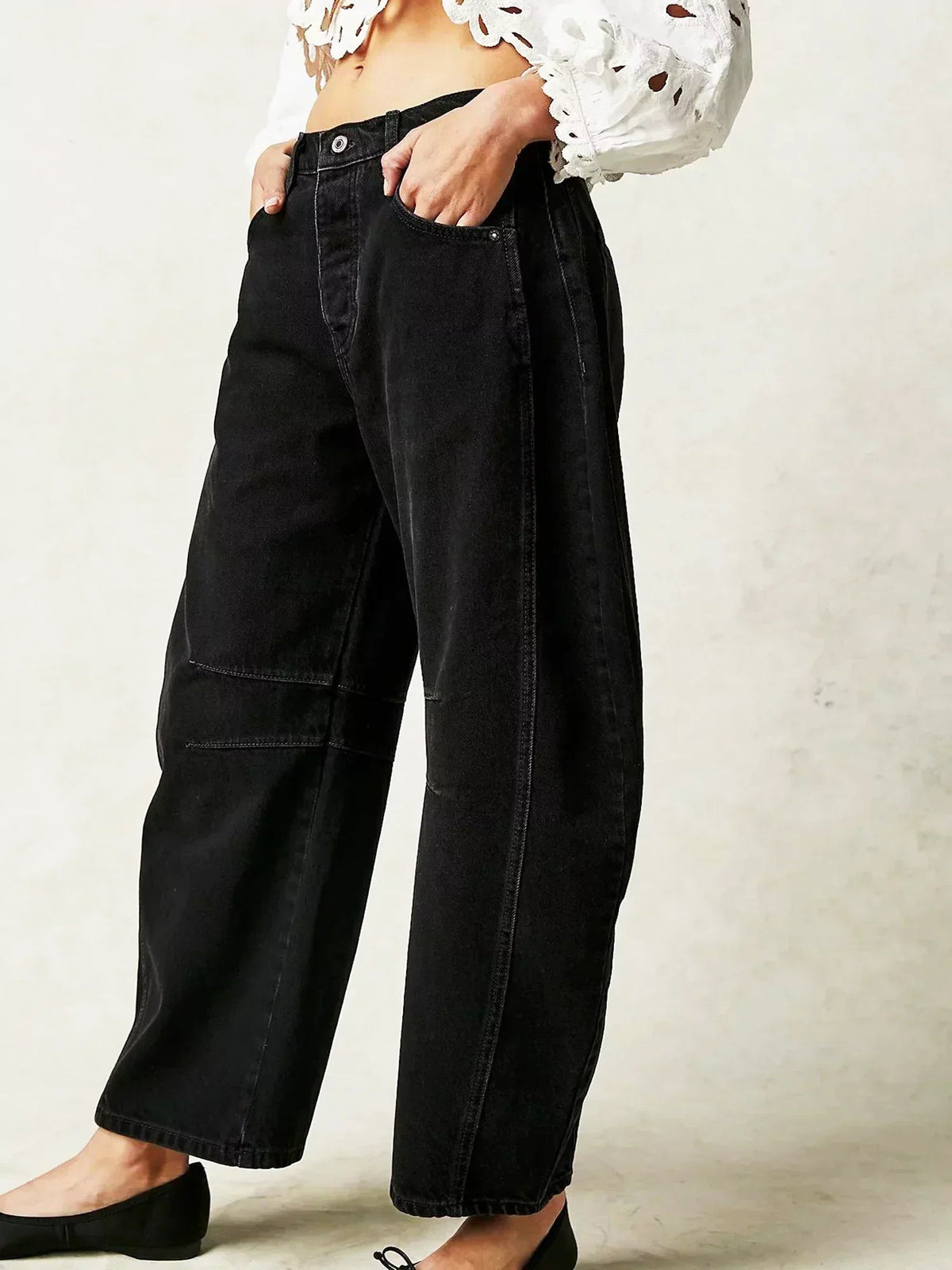Baggy Jeans Women High Waist Wide Leg Cotton Denim