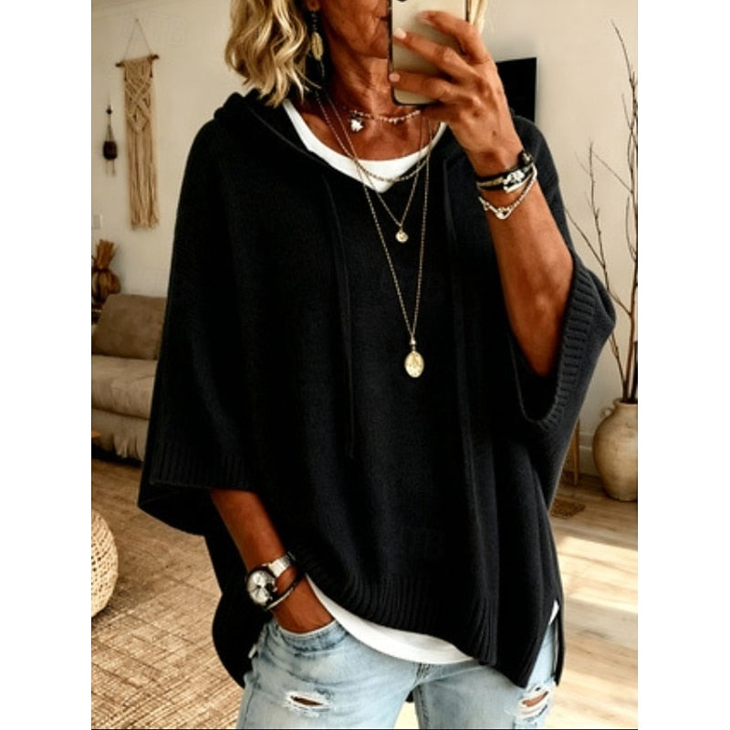 Women’s Hoodie with Hood and Buttoned Collar