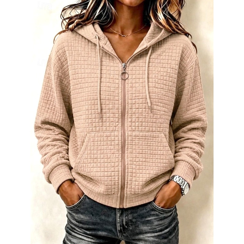 Women’s Zip-Up Hoodie with Hood – Relaxed Fit