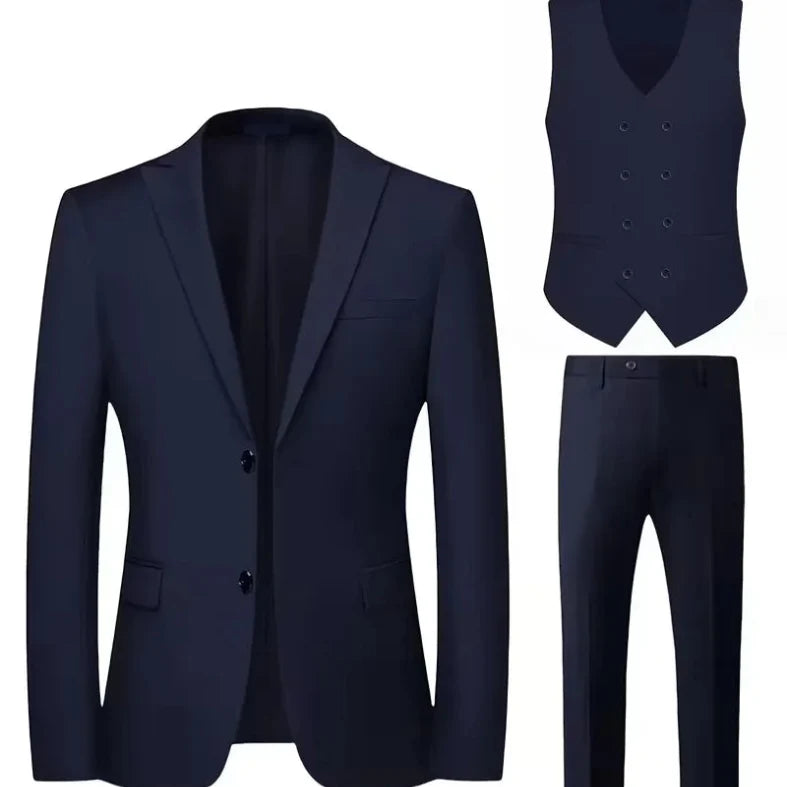 Men's Suit 3-Piece Double-Breasted Vest