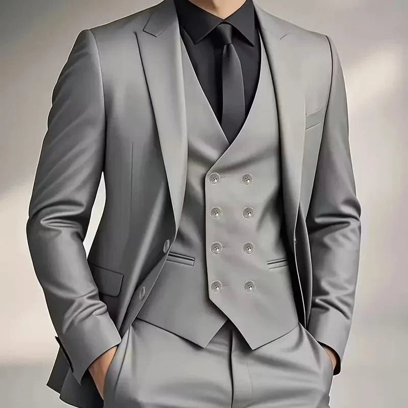Men's Suit 3-Piece Double-Breasted Vest