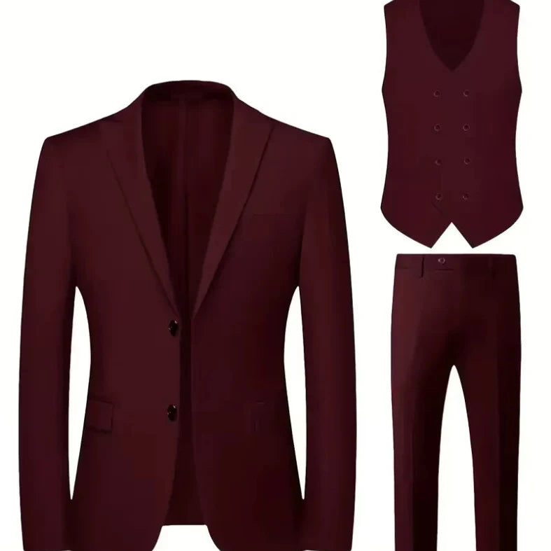 Men's Suit 3-Piece Double-Breasted Vest