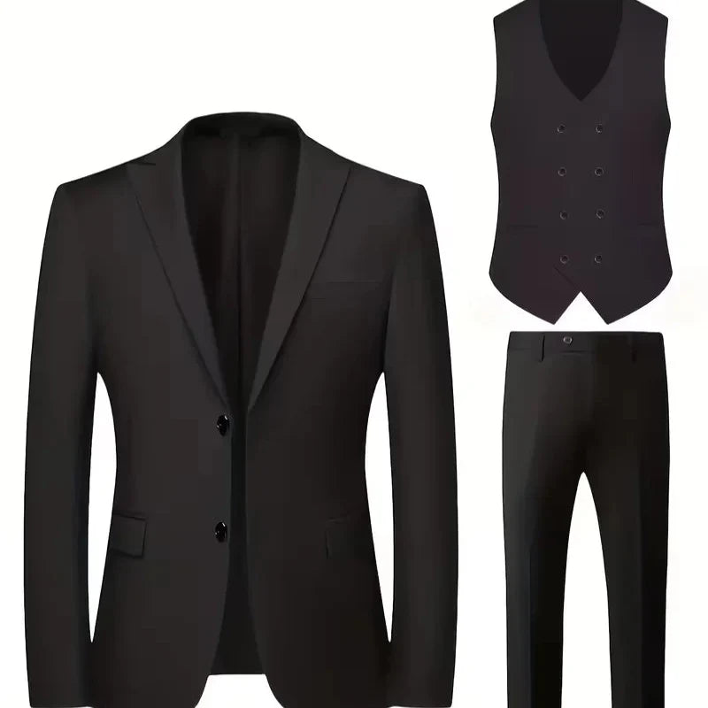 Men's Suit 3-Piece Double-Breasted Vest