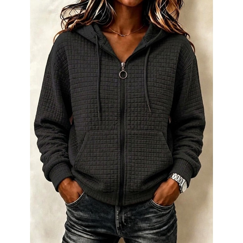 Women’s Zip-Up Hoodie with Hood – Relaxed Fit