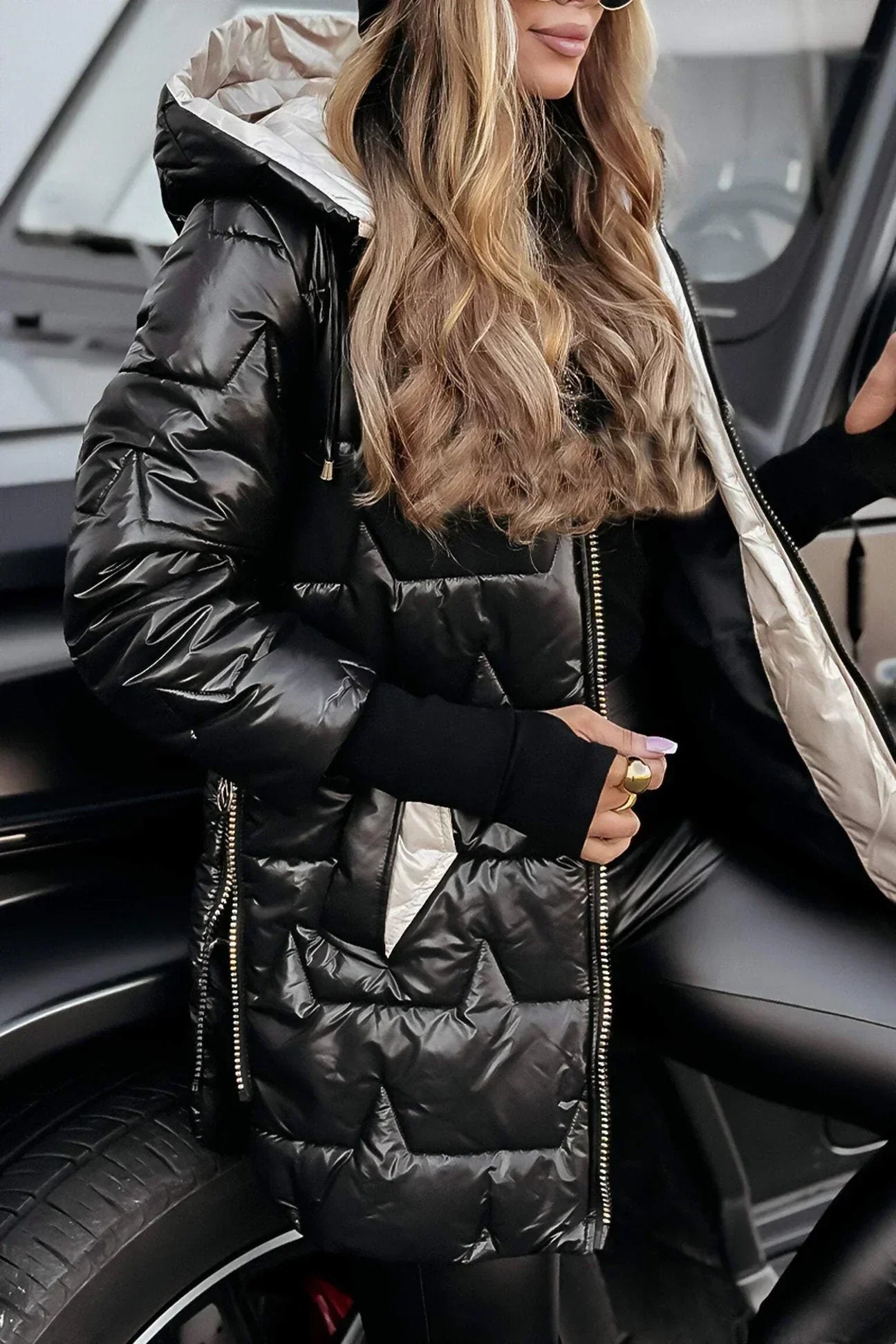 Puffer Jacket Women Winter Quilted Tailored Fit