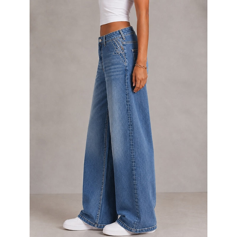 Elegant Baggy Jeans with Comfortable Waist