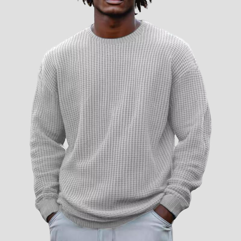 Hayden Mens Crewneck Sweater Waffle