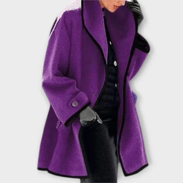 Women's Tailored Trench Coat with Contrast Details