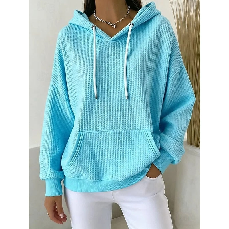 Women’s Oversized Hooded Sweatshirt with Drawstring