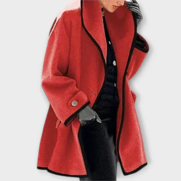 Women's Tailored Trench Coat with Contrast Details