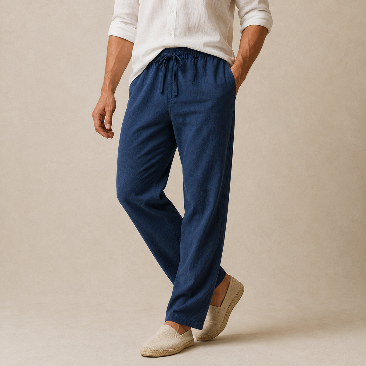 Men's Lightweight, Tapered Linen Dress Pants