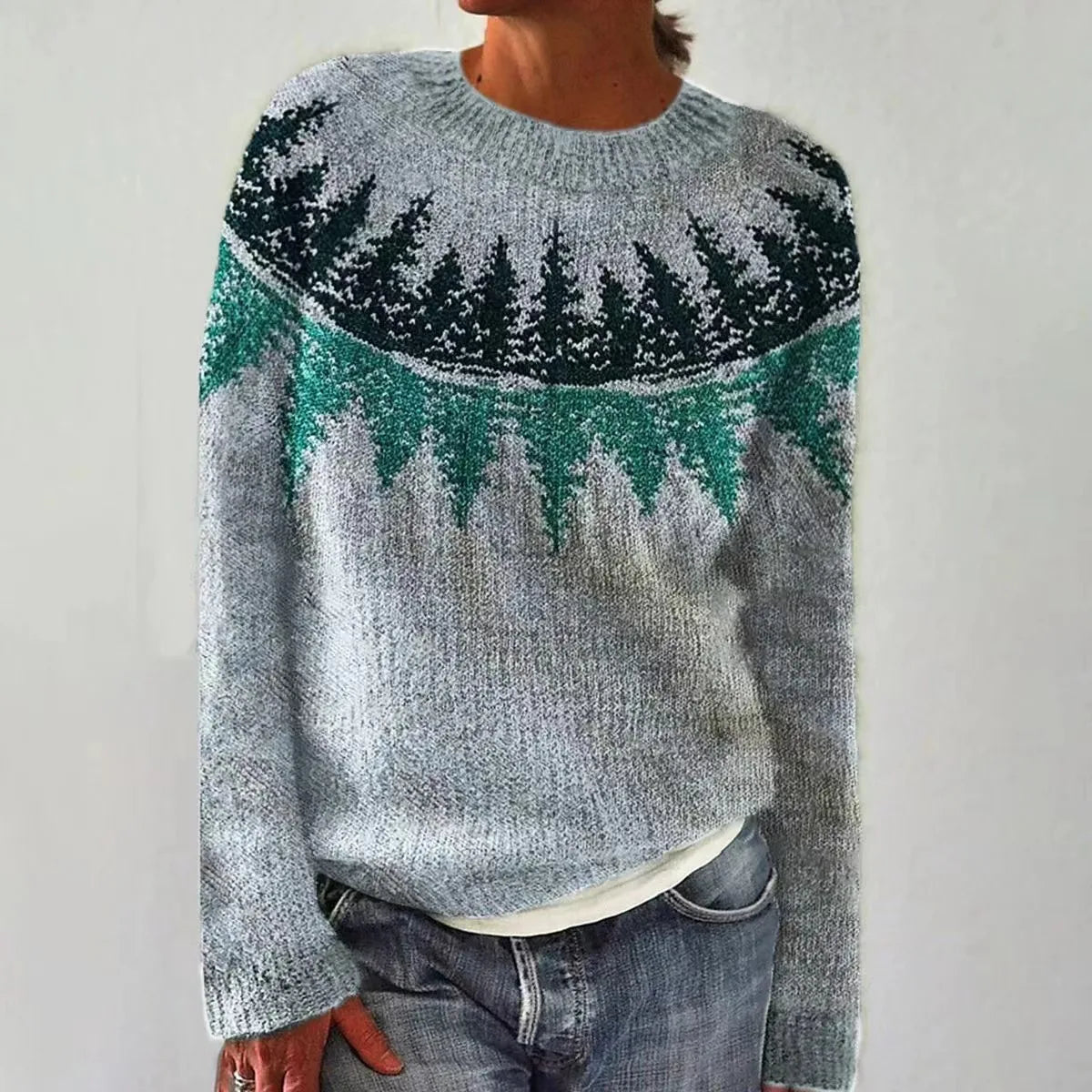 Frosted Fair Isle Comfort Sweater