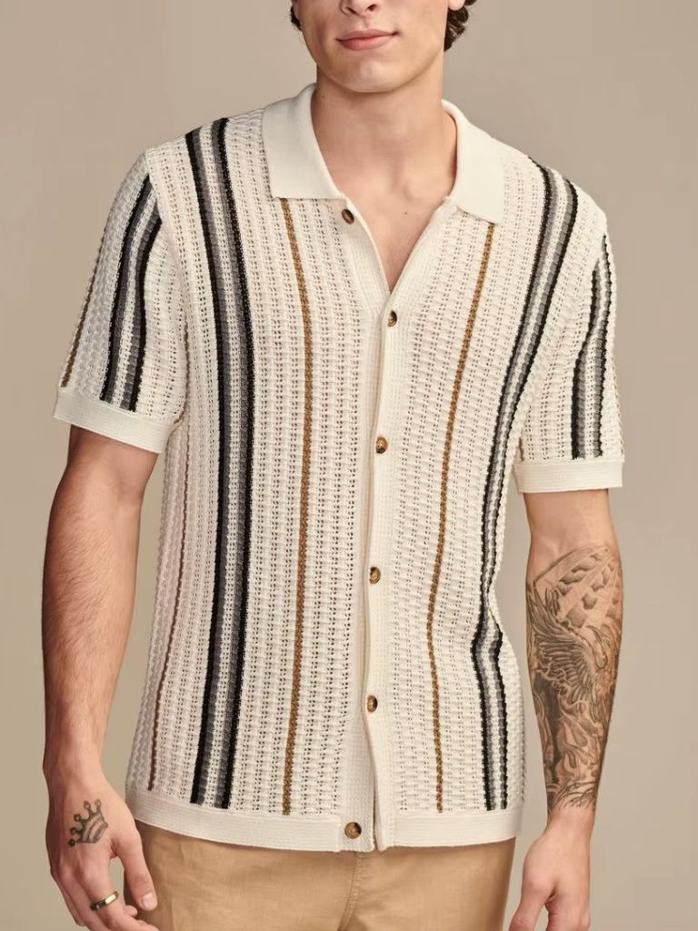 Elegant Sunset Groove Polo for Men