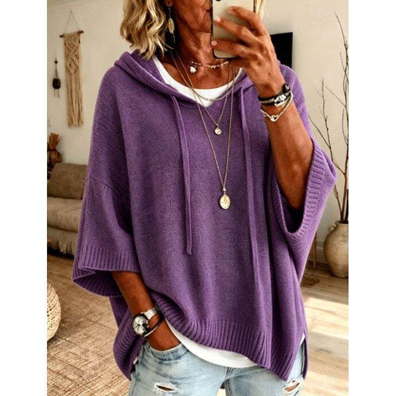 Women’s Hoodie with Hood and Buttoned Collar