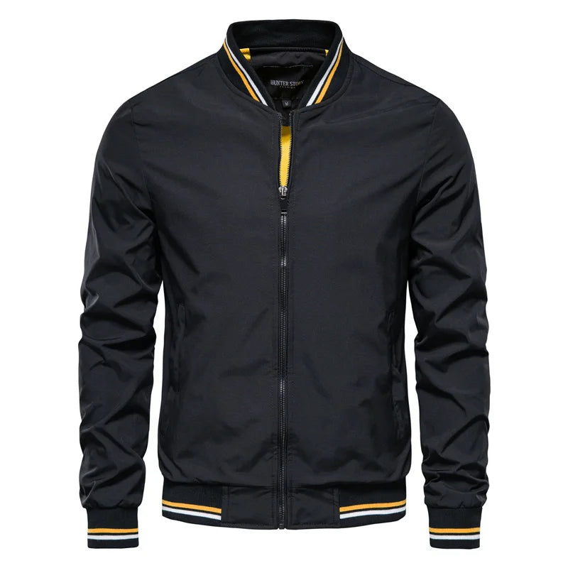 Men’s Streetwear Bomber Jacket in Delavé Canvas, Relaxed Fit
