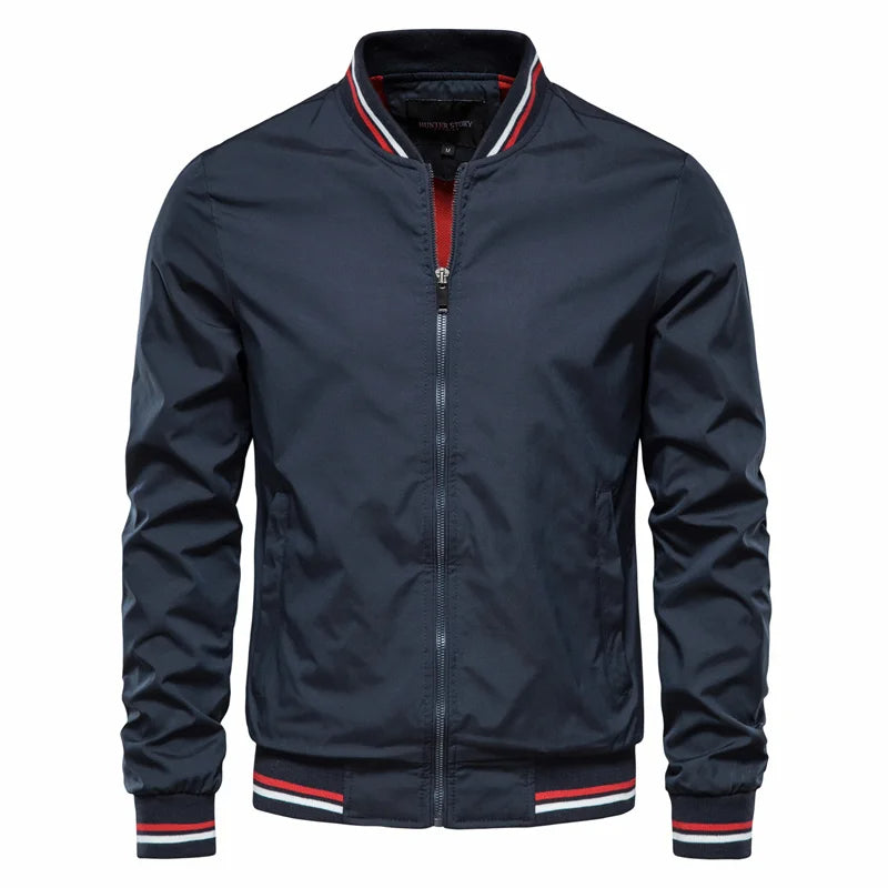 Men’s Streetwear Bomber Jacket in Delavé Canvas, Relaxed Fit