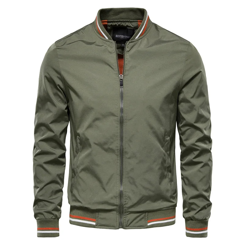 Men’s Streetwear Bomber Jacket in Delavé Canvas, Relaxed Fit