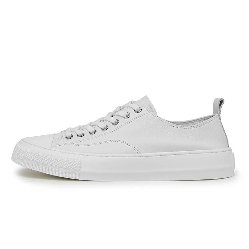 Sneakers Low-Top Slip-On in Genuine Leather with Padded Insole and Arch Support