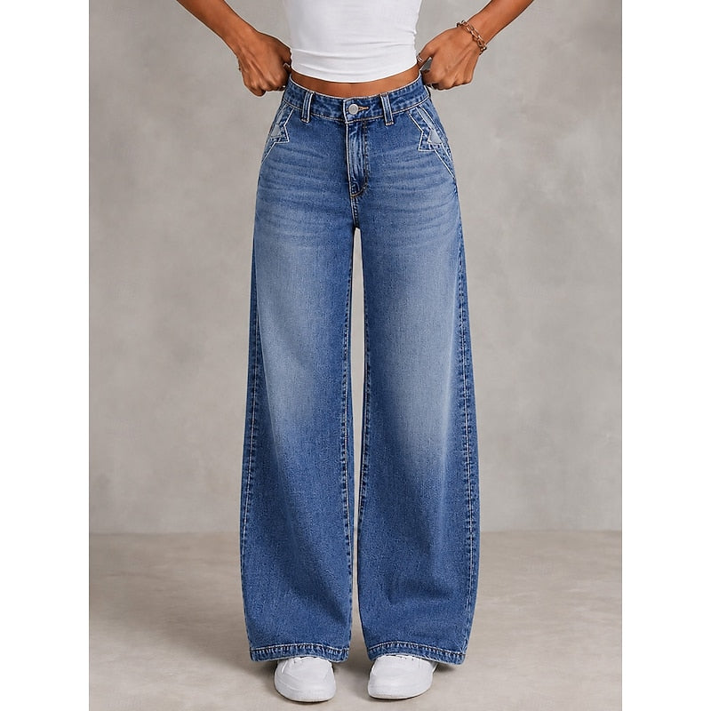 Elegant Baggy Jeans with Comfortable Waist